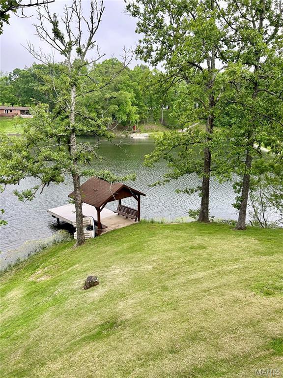 520 Christopher Dr, Perryville, MO 63775 - view of grassy yard with a water view
