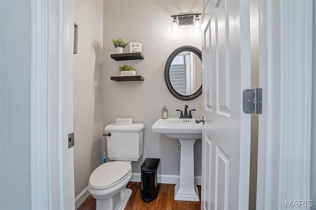 997 Sheffield Forest Ct, Wildwood, MO 63021 - bathroom featuring toilet and wood finished floors