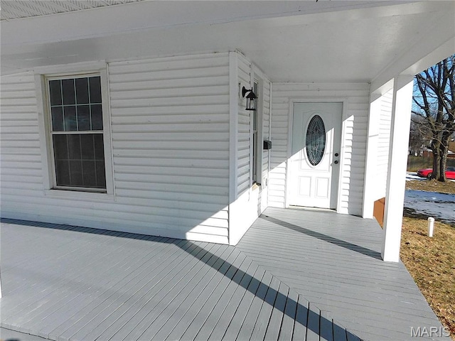 view of doorway to property