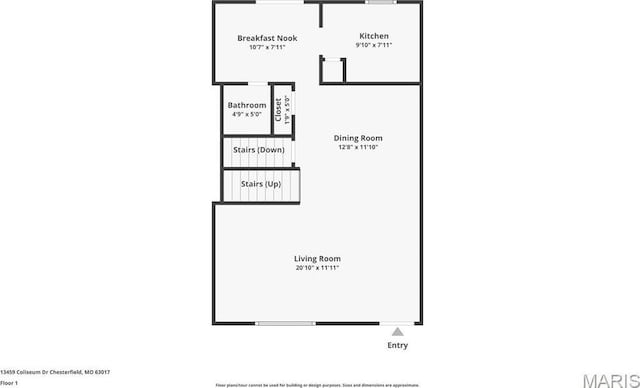 13459 Coliseum Dr, Chesterfield, MO 63017 - view of floor plan / room layout