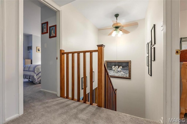 13459 Coliseum Dr, Chesterfield, MO 63017 - corridor featuring an upstairs landing and carpet flooring