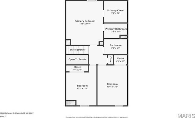 13459 Coliseum Dr, Chesterfield, MO 63017 - view of floor plan / room layout