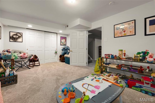 13459 Coliseum Dr, Chesterfield, MO 63017 - game room with carpet floors and recessed lighting