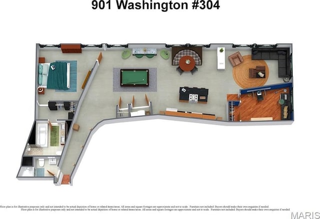 901 Washington Ave Unit 304, Saint Louis, MO 63101 - view of home floor plan
