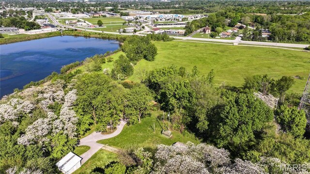 40 Country Ln, Wood River, IL 62095 - aerial view of property's location featuring a nearby body of water