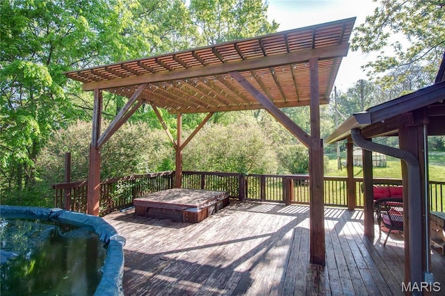 40 Country Ln, Wood River, IL 62095 - deck with a pergola