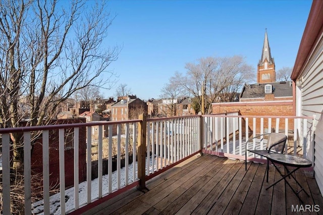 704 Soulard St Unit 704, Saint Louis, MO 63104 - wooden deck featuring a residential view