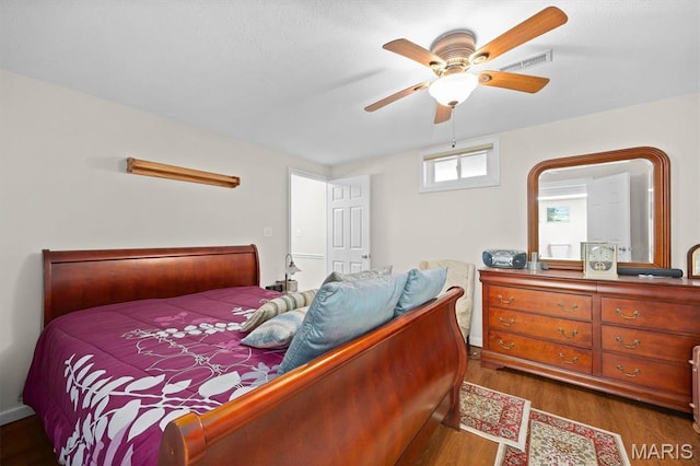 10949 Clearwater Ln, Plainview, IL 62685 - bedroom featuring wood finished floors and ceiling fan