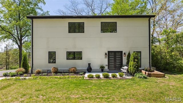 2510 N 89th St, Caseyville, IL 62232 - rear view of property featuring a lawn and french doors