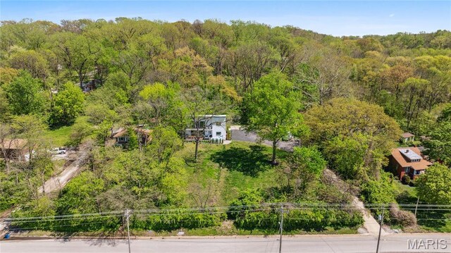 2510 N 89th St, Caseyville, IL 62232 - aerial view of a heavily wooded area