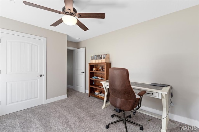 135 Mary Catherine, Waynesville, MO 65583 - carpeted office space featuring a ceiling fan and baseboards