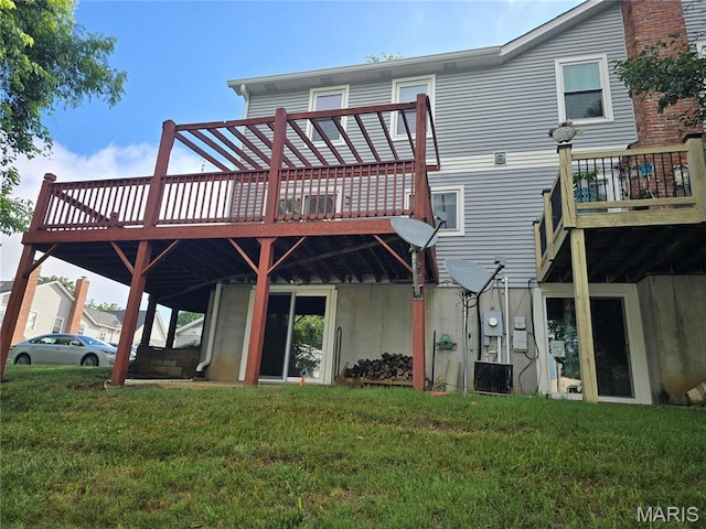 1619 Florine Boulevard E, Saint Charles, MO 63303 - back of house featuring a deck and a yard