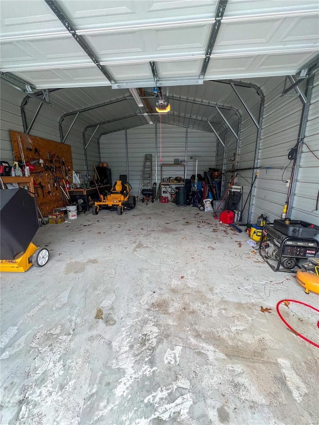 13 Jo Ab Ln, Williamsville, MO 63967 - garage with metal wall and a garage door opener