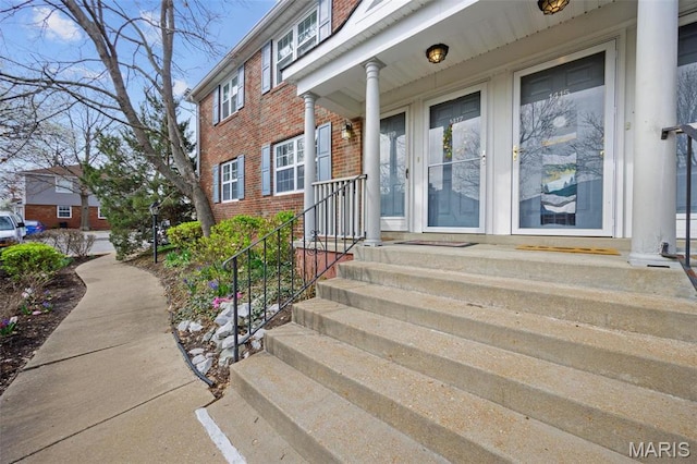 1419 Bluebird Ter, Saint Louis, MO 63144 - doorway to property with brick siding