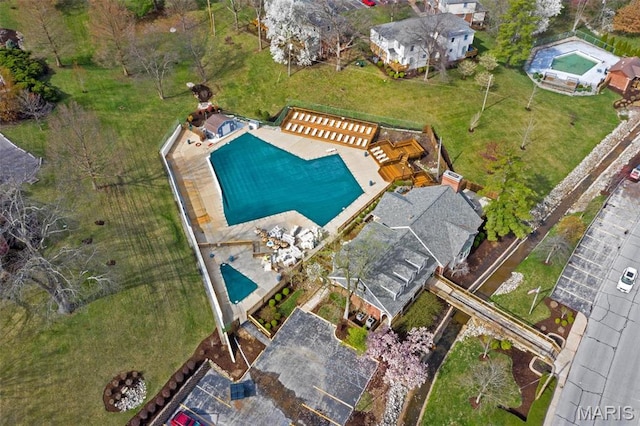 1419 Bluebird Ter, Saint Louis, MO 63144 - drone / aerial view of a pool