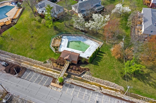 1419 Bluebird Ter, Saint Louis, MO 63144 - aerial view of property and surrounding area with a pool area