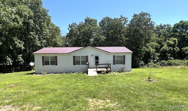 16625 Scott Ln, Willow Springs, MO 65793 - view of front of house with a front lawn and metal roof