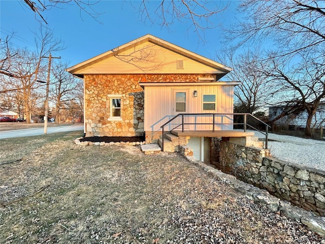 601 S Grand St, Salem, MO 65560 - view of front of property featuring stone siding and stairs