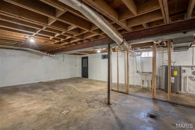 20 W Broadway, Ellsinore, MO 63937 - below grade area featuring electric water heater and a sink