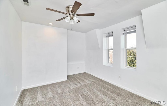 2922 S Compton Ave, Saint Louis, MO 63118 - spare room with baseboards, carpet floors, and ceiling fan
