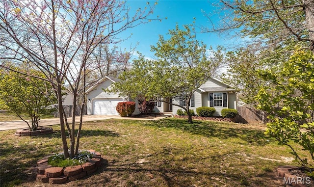 16855 Lemming Ln, Saint Robert, MO 65584 - view of property hidden behind natural elements with concrete driveway and an attached garage