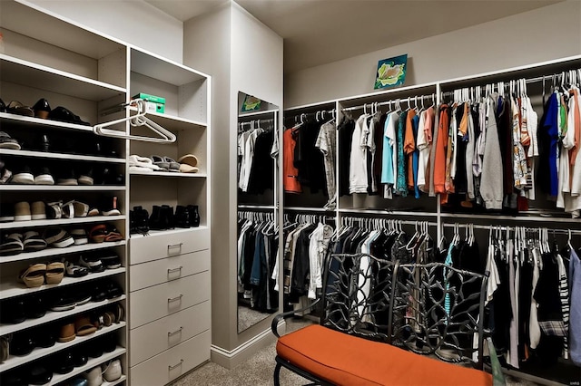 155 Carondelet Plz Unit 600, Saint Louis, MO 63105 - walk in closet featuring carpet flooring