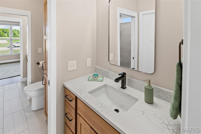 3837 Tanzanite Trl, Edwardsville, IL 62025 - bathroom featuring vanity, toilet, and tile patterned flooring