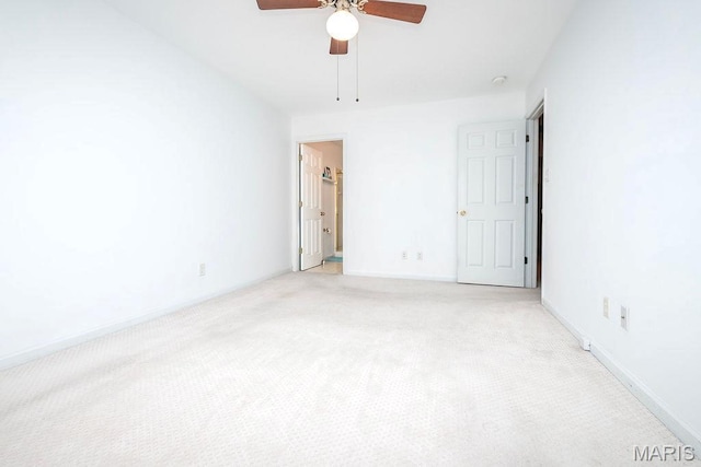11741 Casa Grande Dr Unit G, Creve Coeur Township, MO 63146 - unfurnished bedroom with light colored carpet, ceiling fan, and baseboards