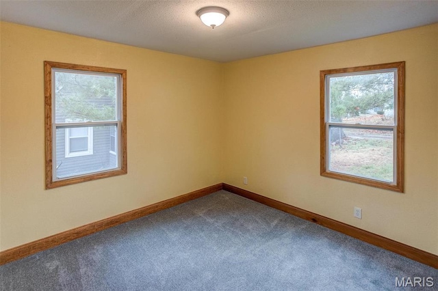 134 N 82nd St, Belleville, IL 62223 - spare room with healthy amount of natural light, dark carpet, baseboards, and a textured ceiling
