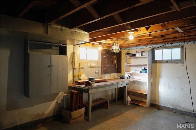 1014 Jefferson St, Hermann, MO 65041 - basement featuring a workshop area