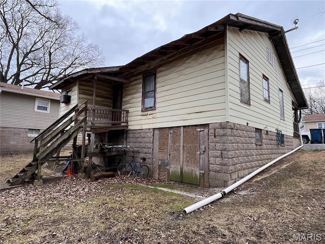 3620 Thomas Ave, Alton, IL 62002 - rear view of house featuring stairs
