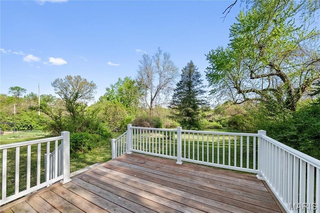 1919 Parker Rd, Saint Louis, MO 63138 - wooden terrace featuring view of wooded area