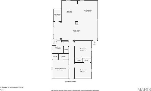 1919 Parker Rd, Saint Louis, MO 63138 - home floor plan
