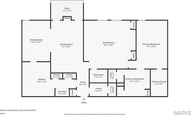 585 Coeur De Royale Dr Unit 206, Creve Coeur, MO 63141 - view of property floor plan