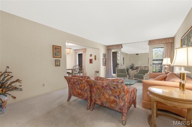 585 Coeur De Royale Dr Unit 206, Creve Coeur, MO 63141 - view of carpeted living room