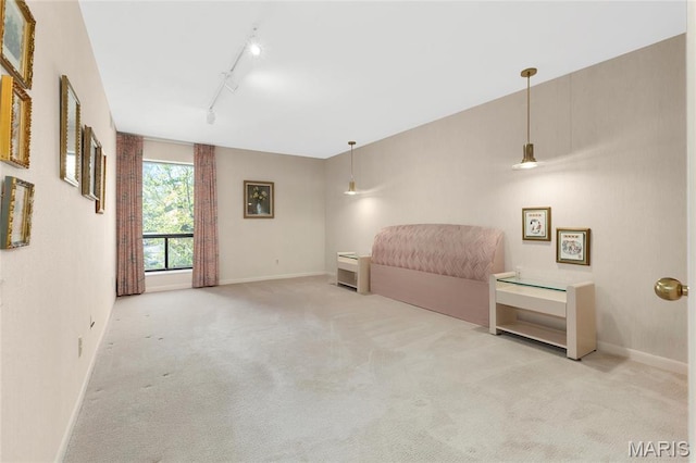 585 Coeur De Royale Dr Unit 206, Creve Coeur, MO 63141 - living area with carpet and track lighting