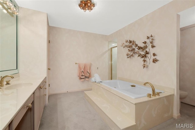 585 Coeur De Royale Dr Unit 206, Creve Coeur, MO 63141 - full bathroom featuring a bath, vanity, and an enclosed shower