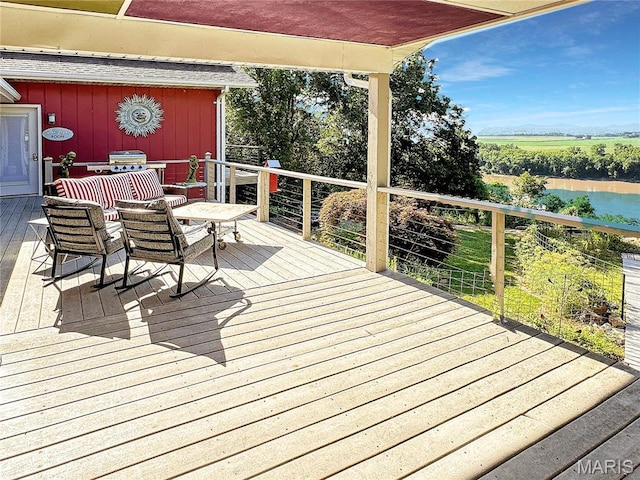 501 4th St W, Hermann, MO 65041 - deck with outdoor dining area