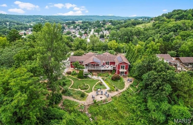 501 4th St W, Hermann, MO 65041 - view from above of property with a heavily wooded area