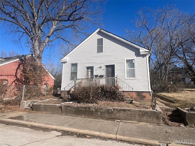 view of bungalow-style home