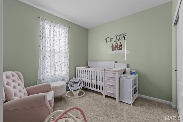 138 Rhythm Point Dr, Saint Peters, MO 63376 - carpeted bedroom featuring a nursery area and baseboards
