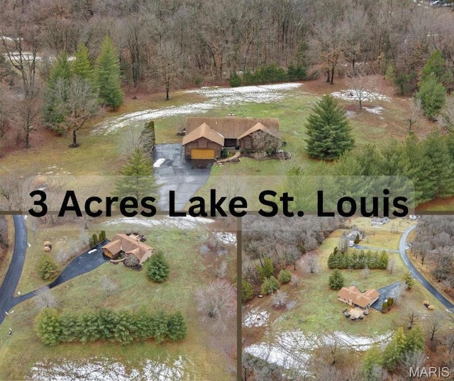 23 Falling Leaf Dr, Lake St Louis, MO 63367 - aerial view of property's location featuring a forest