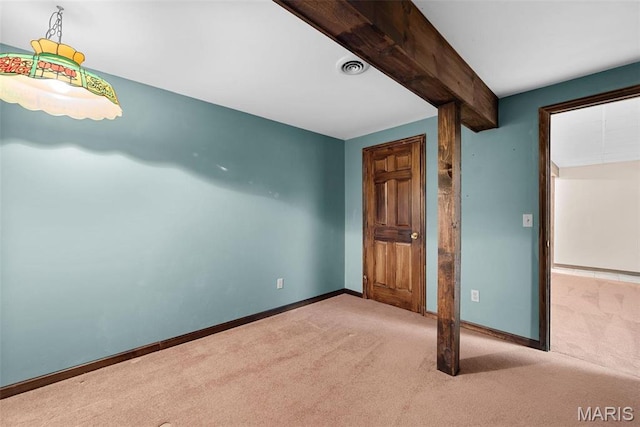 23 Falling Leaf Dr, Lake St Louis, MO 63367 - unfurnished bedroom with carpet floors, beam ceiling, and baseboards