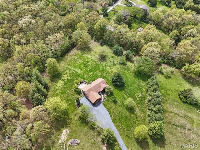 23 Falling Leaf Dr, Lake St Louis, MO 63367 - aerial view of property and surrounding area featuring a heavily wooded area