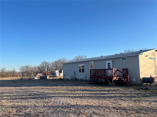 1539 Bcr 628, Puxico, MO 63960 - rear view of property featuring a wooden deck