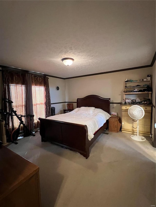 1539 Bcr 628, Puxico, MO 63960 - bedroom with carpet flooring, a textured ceiling, and crown molding