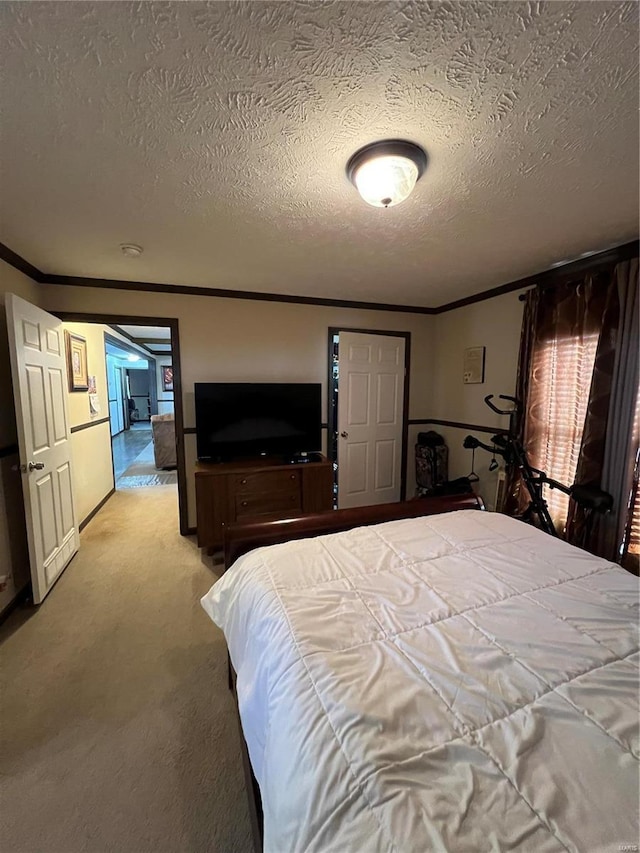 1539 Bcr 628, Puxico, MO 63960 - carpeted bedroom featuring crown molding and a textured ceiling