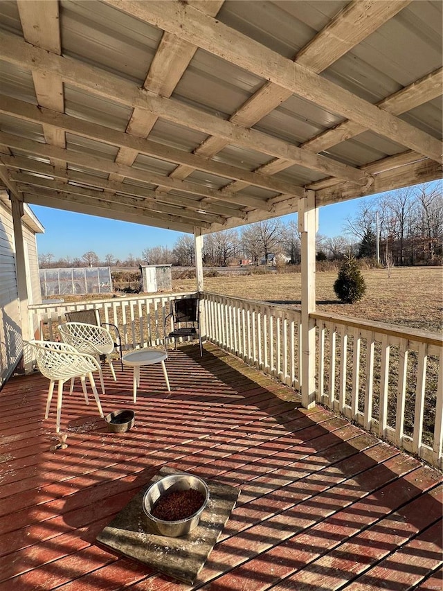 1539 Bcr 628, Puxico, MO 63960 - wooden deck with covered porch