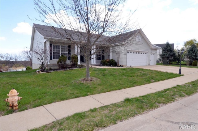 936 Palamino Path, High Ridge, MO 63049 - ranch-style house with a garage, a front lawn, and concrete driveway