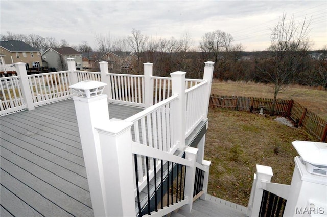 936 Palamino Path, High Ridge, MO 63049 - deck featuring a fenced backyard and a residential view